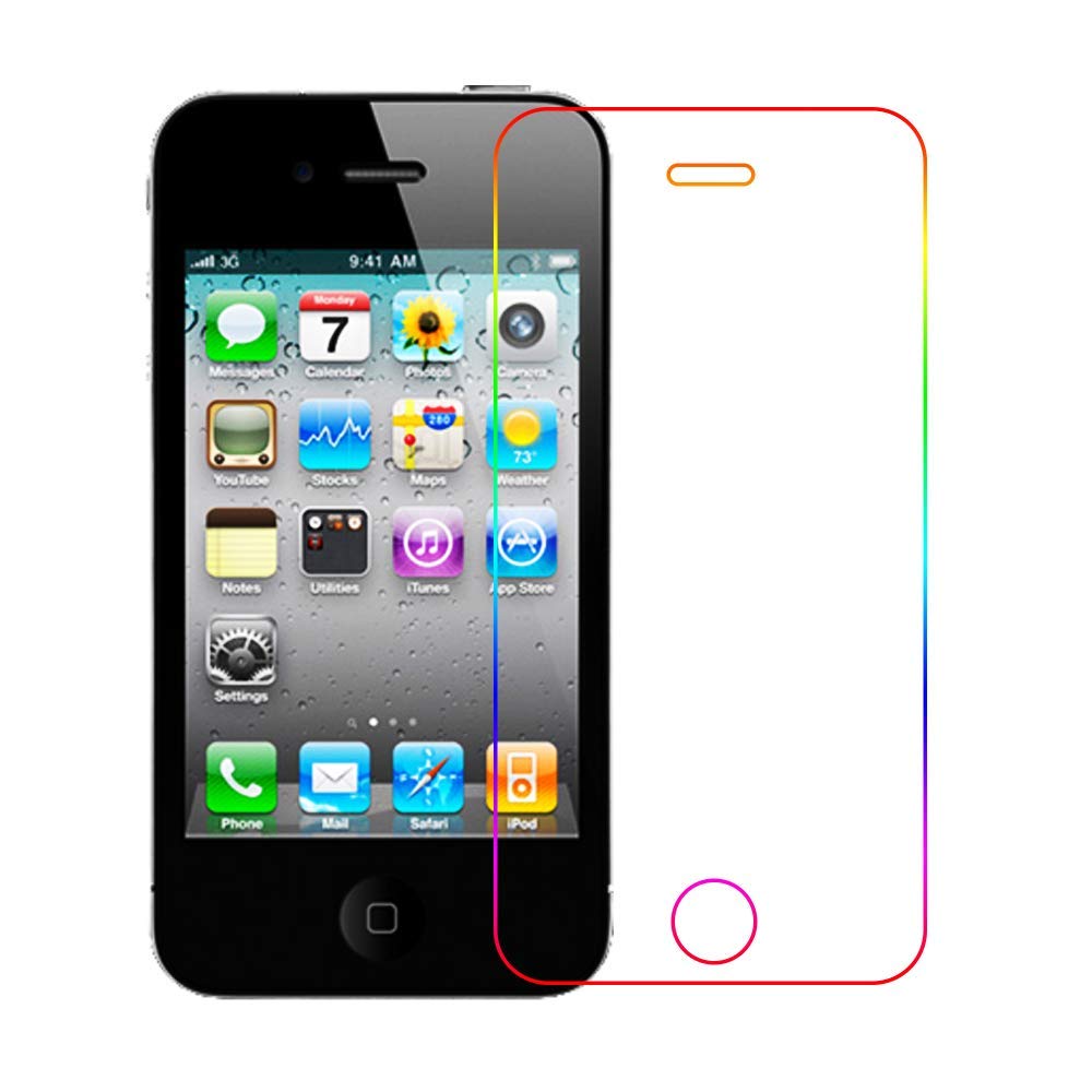 iPhone4/iPhone4S フィルム ブルーライトカット フィルム iPhone4フィルム アイフォン アイフォン4 保護フィルム 液晶保護フィルム 保護シート 画面保護シート 目に優しい 薄さ0.1mm 高硬度 光沢 貼り付け簡単 JSOIでブルーライトカット効果実証済
