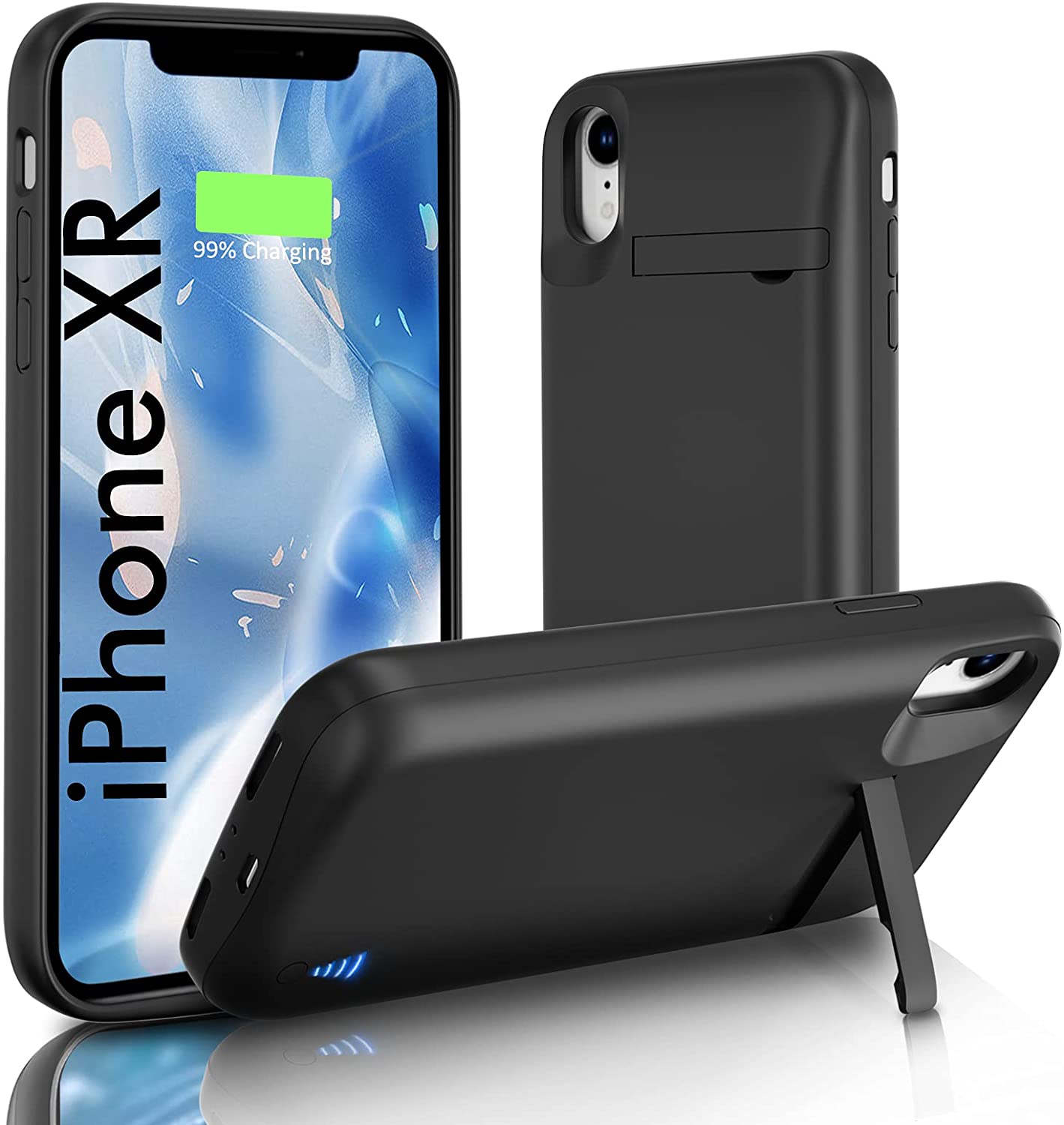 バッテリー内蔵 iphoneケース スタンド付け iPhoneXs バッテリー内蔵ケース 6000mAh バッテリーケース 充電ケース iphoneXs ケース iPhone Xs ケース iphoneXsケース バッテリー 大容量 急速充電 ケース型バッテリー 外出 旅行 出張