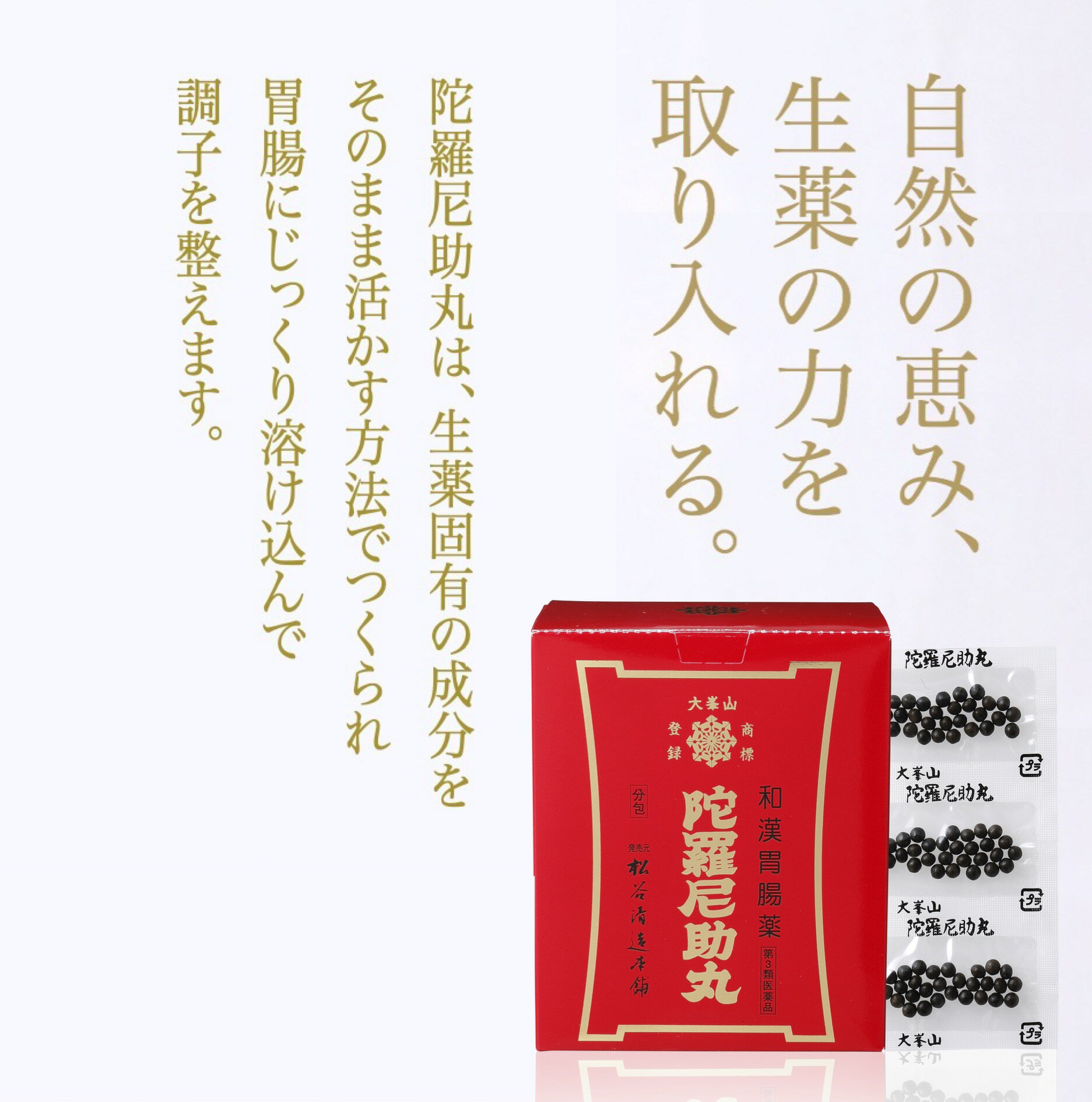 【第3類医薬品】陀羅尼助丸 分包 60包　2個セット　送料無料　(大峯山の胃腸薬　だらにすけ) 2