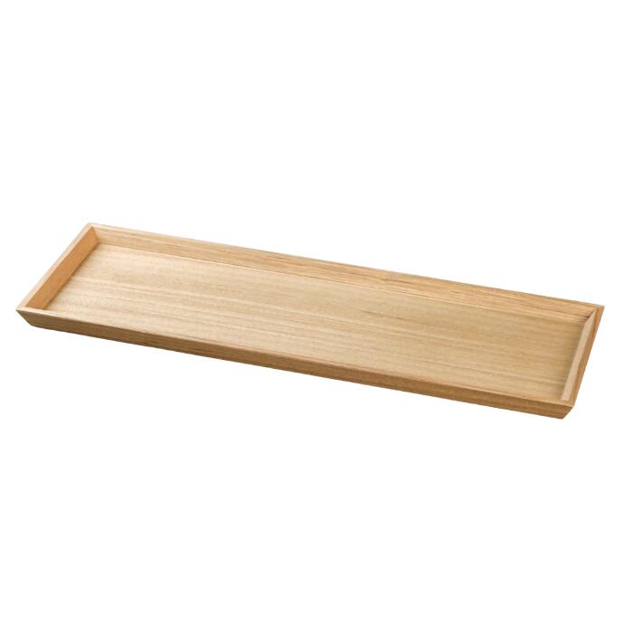 【送料無料】松屋漆器店　公式　白木塗　タモ　スリムトレー　45cm　1尺5寸　木製　和風　洋風　シンプル　モダン　ナチュラル　盆　膳　日本製