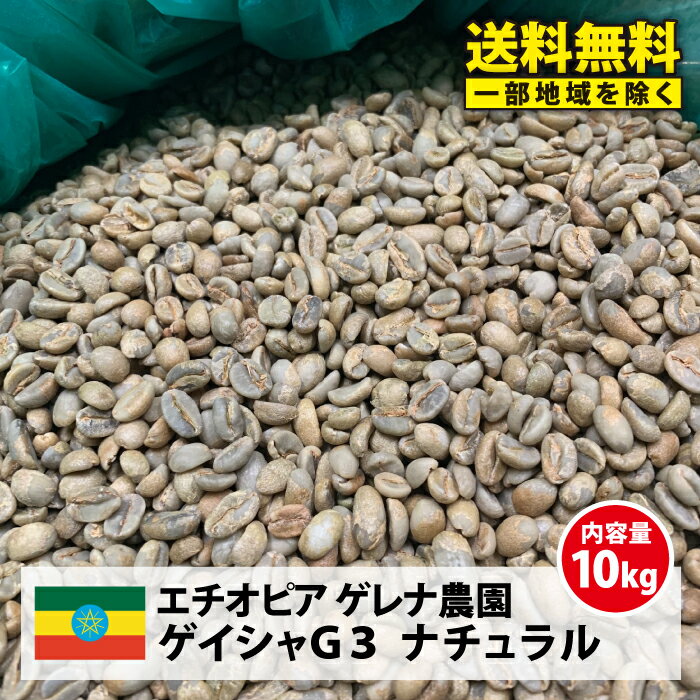 【送料無料】コーヒー 生豆 珈琲 豆 未焙煎 10kgエチオピア ゲレナ農園 ゲイシャG3 ナチュラル(Ethiopia Gelane Geisha G3 Natural)