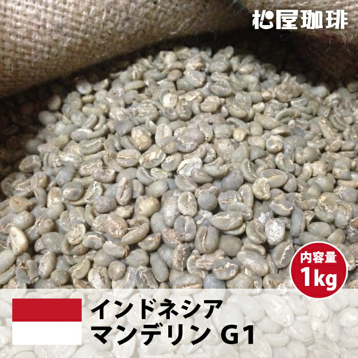 コーヒー 生豆 珈琲 豆 未焙煎 1kg インドネシア マンデリンG1(Indonesia Mandheling G1)