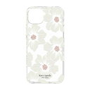 kate spade new york KSIPH-224-HHCCS 2022 iPhone 14 Plus用スマートフォンケース [ Hollyhock Floral Clear Cream with Stones ] クリア