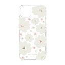 kate spade new york 2022 iPhone 14 Plus用スマートフォンケース [ Classic Peony Cream Rose Gold Foil Gold Foil Gems ] クリア