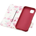 エレコム PM-K222PLFUJPND レザーケース/手帳型/UltraSlim/Flowers/薄型/磁石付き/ディープピンク PMK222PLFUJPND