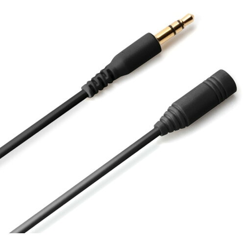 PGA PG-EXY20M11BK 3.5mmステレオミニプラグ イヤホン延長ケーブル やわらか 2m Premium Style ブラック PGEXY20M11BK