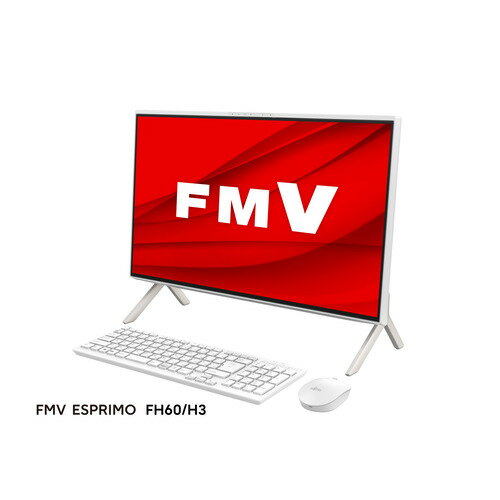 ڿ侩ʡٻ FMV ESPRIMO FH FMVF60H3W [ 23,8in | FHD | Ryzen 5 7530U | 8GB | 512GB | Win11 Home | Office | ۥ磻 ]
