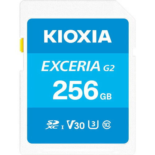 KIOXIA KSDU-B256G SDカード EXCERIA G2 256GB 発売日：2023年12月23日●進化した扱いやすさEXCERIA SDHC/SDXC UHS-I メモリカードの後継として、「EXCERIA G2 シリーズ」が性能をアップして登場。●4Kの時代へ4K動画の見違えるほどの躍動感ある鮮やかさを楽しみませんか。EXCERIA G2シリーズは、UHS スピードクラス 3 (U3)及びビデオスピードクラス30（V30）に準拠、4K動画撮影におすすめです。●撮影枚数・録画時間の目安【写真】500万画素 約162、710枚1、000万画素 約76、100枚1、800万画素 約38、510枚【動画】HD(12Mbps) 約2、620分Full HD(21Mbps) 約1、490分4K(100Mbps) 約314分実際の記録枚数・録画時間は、ご使用の機器、撮影条件、設定等によって変わります。&nbsp;【仕様】容量：256GBユーザー領域：230.4GBインターフェース：UHS-I外形寸法：32.0mm x 24.0mm x 2.1 mm質量：約2.0g最大読出速度：100 MB/s最大書込速度：50MB/sUHSスピードクラス：U3ビデオスピードクラス：V30SDスピードクラス：C10