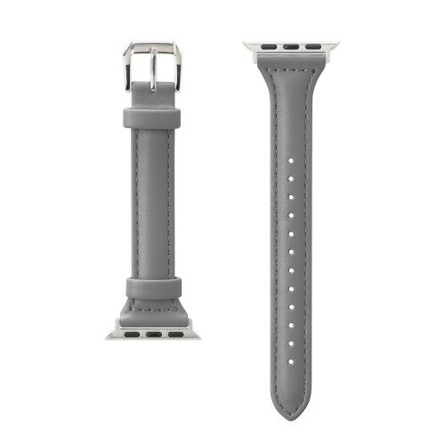 【ポイント10倍 エントリーキャンペーン★5月16日1:59まで】PGA PG-AW41PU02GY Apple Watch 41/40/38mm用 PUレザーバンド グレー