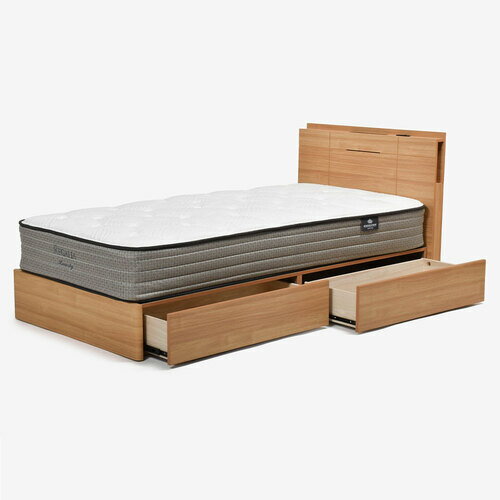 大塚家具 [ワイドダブルロング] ベッドフレーム「リーブルDR」薄宮付きタイプ 引出し付きタイプ ナチュラルNA色 スノコ仕様