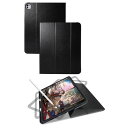 エレコム TB-A24PLDPLC2BK 13インチiPad Pro(M4) フラップケース ソフトレザー ドローイングアングル 360度回転(4)