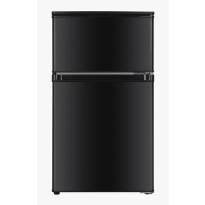 ヤマダオリジナル 冷凍庫 85L 右開き 2ドア 幅47.6cm 一人暮し向け 耐熱トップテーブル REFAGE YRZ-C09MK ブラック系 2024年製