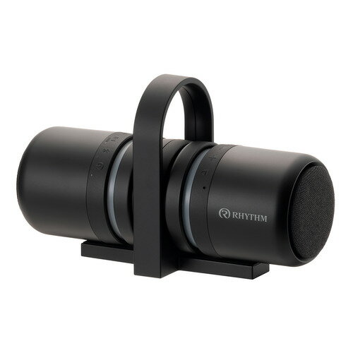 リズム 9YYA30RH02 防水ポータブルスピーカー Bluetooth対応 ブラック