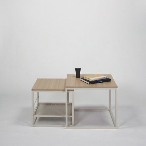 ヤマダオリジナル ディスプレイセンターテーブル（2個セット)「ミュクレ」 ナチュラル