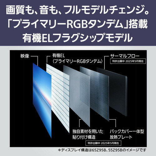 【無料長期保証】【期間限定ギフトプレゼント】パナソニック TV-65Z95B 65型 プライマリーRGBタンデム搭載 4K有機ELテレビ VIERA