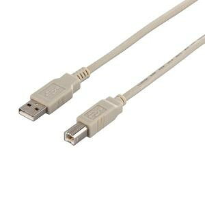 USB2.0ケーブル (A to B) 5m アイボリー