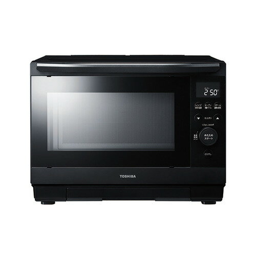 東芝 ER-D90C(K) オーブンレンジ 石窯ドーム ハイアングル赤外線センサー 250度オーブン 26L ブラック発売日：2026年8月3日●ハイアングル赤外線センサーであたため上手庫内上面に赤外線センサーを配置。食材の表面をしっかり検知できるので上手においしくあたためられます。●ワイド＆フラット26Lと縦パネルで使いやすい間口39.7cmのひろびろワイド庫内でお弁当や大皿料理などもスムーズに出し入れできます。操作パネルを本体扉の横に設置。パネルが隠れないようにハンドルをカーブさせたことで、かがまずに操作できます。時間設定やメニュー選択が簡単なダイヤル操作文字が発光する「バックライト液晶」。●丸いフラットな天井、「庫内よごれプロテクト」でお手入れかんたんよごれがつきにくく、サッとふき取れる「庫内よごれプロテクト（撥水・撥油コーティング）」。※扉部、底面を除くフラットな丸い天井・四隅も丸い庫内で、ヒーターの露出もなく、サッとふけます。結露した水滴や食品カスなどが落ちても、外せて丸洗いできる「ワイド水受け」。●高火力でおいしく焼き上げる「250度オーブン」石窯ドームの高火力で一気に加熱。食材のうまみや水分を逃さずギュッと閉じ込めます。●石窯おまかせ焼きお好みの味を付けてならべるだけ。手軽においしく本格調理。●高温の水蒸気で、油や塩分をカットしてヘルシーに「過熱水蒸気調理」100度を超える水蒸気で焼くことで、気になる油や塩分をカット。また、野菜は乾燥をおさえて焼き上げます。●ヘルシーな仕上がりと、使い勝手がうれしい「ヘルシーフラット角皿」溝の付いた角皿が、余分な脂を流してヘルシーに調理。食品を置く位置をフラットな形状にすることで、容器が傾かず便利です。●レンジ調理後の庫内の結露を軽減「庫内乾燥コース」&nbsp;【仕様】外形寸法（幅×奥行×高さ）：480×390×350（mm）※ハンドル含まず本体質量：17kg庫内形状：フラット庫内有効寸法（幅×奥行×高さ）：約384×約323×約215（mm）センサー種類：ハイアングル赤外線センサー／温度センサー過熱水蒸気：有（100度〜250度）グリル：有（大火力石窯ドームグリル）庫内コーティング：庫内よごれプロテクト　※扉部、底面を除く電源周波数：ヘルツフリーレンジ出力（最大）：1000Wレンジ出力（手動）：1000W(最大3分）/600・500W連続/200W相当/100W相当　年間消費電力量：70.4kWh/年年間消費電力量（待機時）：0kWh/年省エネ機能：オートパワーオフ解凍機能：全解凍＋半解凍／3つの解凍（お急ぎ解凍、スチーム全解凍、さしみ・半解凍）液晶表示バックライト：有設置条件：背面ピッタリ設置、左3cm以上、右3cm以上、上方10cm以上開けて下さい　※熱に弱い壁・家電製品・家具・コンセントがある場合は記載寸法以上にすき間をあけて置いてください。また、コンセントが排気口の近くにあったり、よごれが気になるときも、排気が直接当たらないように記載寸法以上にすき間をあけて置いてください。後方がガラスの場合、温度差で割れる恐れがあるので、20cm以上あけてください。付属品：ヘルシーフラット角皿（鉄板ホーロー・溝付き）1枚／取扱説明書兼料理集