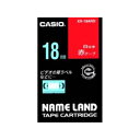 カシオ(CASIO) XR-18ARD 赤字に白文字 ネームランドテープ