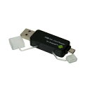 iJoV CRW-DSD63BK USB 2.0Ή Android PCp SD^micro SDJ[h[_[ ubN