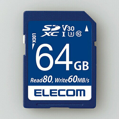 エレコム MF-FS064GU13V3R データ復旧SDXCカード(UHS-I U3 V30) 64GB