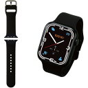 エレコム AW-45BDSCBK Apple Watch 45 44 42mm バンド シリコン ブラック(2)
