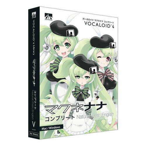 AHSVOCALOID4 マクネナナ コンプリート ナチュラル・プチ・English NSAHS-41019「マクネナナ」は声優・池澤春菜の声を使用して制作されたVOCALOIDです。明るく、元気で、カワイイ声が特徴です。全セット版です。「マクネナナ」は、Mac派の声優・池澤春菜が、雑誌の連載でスタートさせたプロジェクトから生まれたVOCALOIDです。明るく、元気で、カワイイ声が特徴です。「VOCALOID4 マクネナナ コンプリート ナチュラル・プチ・English」は、3種類の音源がセットになったお得なパッケージです。【発売日】2017年05月09日