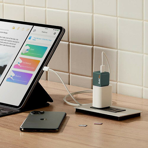 MAKTAR MKPQC-MG iOS／Androidバックアップストレージ Maktar Qubii Duo USB Type C ミッドナイトグリーン