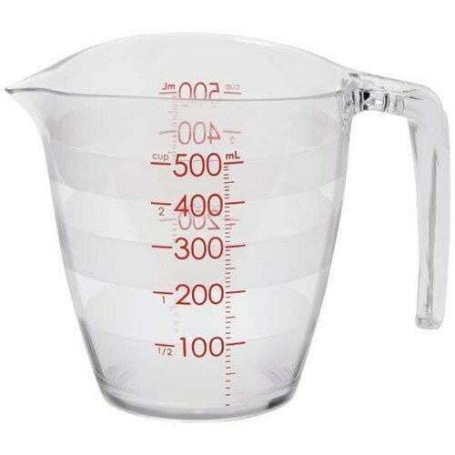 【エントリー特典 ポイント進呈 11/27 1：59まで】マーナ K728CL 目盛りが見やすい 計量カップ 500ml ..