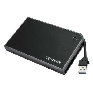 センチュリー CMB25U3BK6G MOBILE BOX USB3.0接続 SATA6G 2.5 HDD/SSDケース ブラック＆グレー●2.5"SATA HDD&SATA SSDも使用できるHDDケース！（7mm厚HDD/SSD用固定ク...