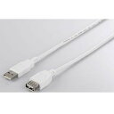 【P10倍ENJOYキャンペーン★エントリー対象ショップ】USB2.0延長ケーブル (A to A) 3m ホワイト(2)
