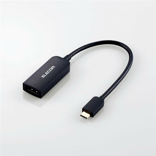 エレコム AD-CDPBK2 変換アダプタ （Type-C　to DisplayPort）●USB Type-C端子を搭載した機器の映像信号を変換し、DisplayPort入力端子を搭載したディスプレイ・テレビ・プロジェクターなどに出力することができるUSB Type-C用DisplayPort映像変換アダプタです。【仕様】対応機種：Type‐C端子搭載のPC及びDisplayPort端子搭載のモニター等コネクタ形状：Type‐Cオス-DisplayPortメスケーブルタイプ：ノーマルタイプ対応解像度：最大4K×2K(60Hz)シールド方法：3重シールドプラグメッキ仕様：金メッキケーブル太さ：5mm環境配慮事項：EU RoHS指令準拠　（10物質）ケーブル長：0.15m