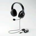 【推奨品】エレコム HS-HP30TBK 両耳オーバーヘッドタイプ ヘッドセット
