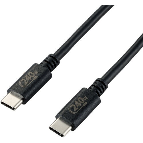 【エントリー特典 ポイント進呈 11/27 1：59まで】エレコム U2C-CCPE10NBK USB2.0ケーブル／C-Cタイプ..