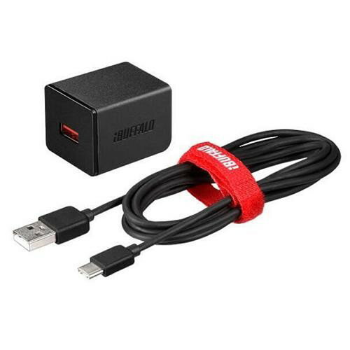 バッファロー BSMPA2402P1CBK 2.4A USB急速充電器 AUTO POWER SELECT機能搭載 1ポートタイプ Type-Cケーブル付 1ポートタイプ 1.5m ブラック バッファロー BSMPA2402P1CBK 2.4A USB急速充電器 AUTO POWER SELECT機能搭載 1ポートタイプ Type-Cケーブル付 1ポートタイプ 1.5m ブラック
