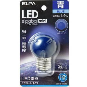 LDG1B-G-G252 elpaball mini(エルパボールミニ) LED電球 ミニボール形 口金E26 青