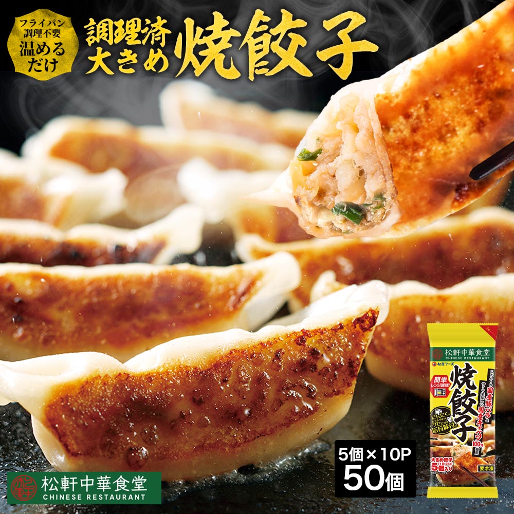 【メーカー希望小売価格5000円→2999円！】松軒中華食堂「餃子」5個×10パック【送料無料】レンジで完成 餃子 ぎょうざ…