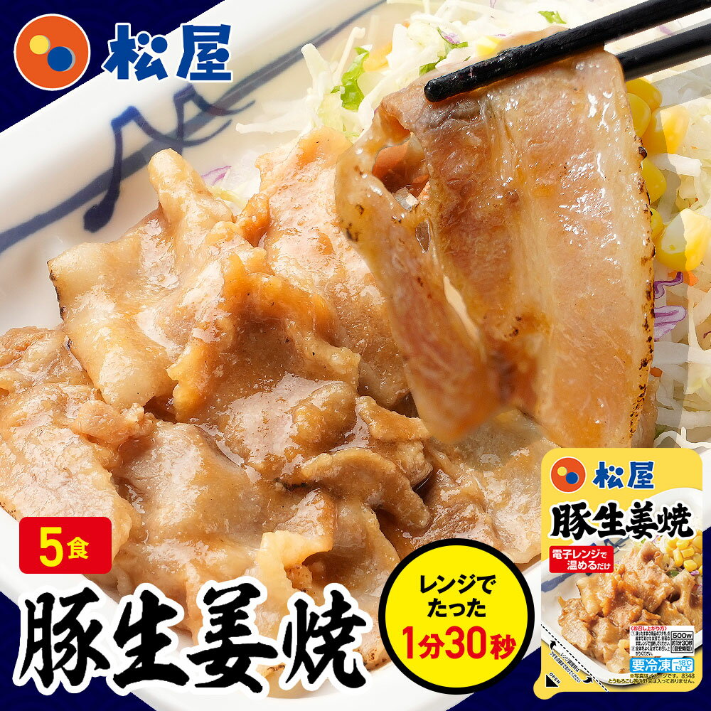 ＼5/10限定！抽選で全額Pバック♪／ 【メーカー希望小売価格3500円→2980円】 松屋 豚生姜焼き 5個セット..