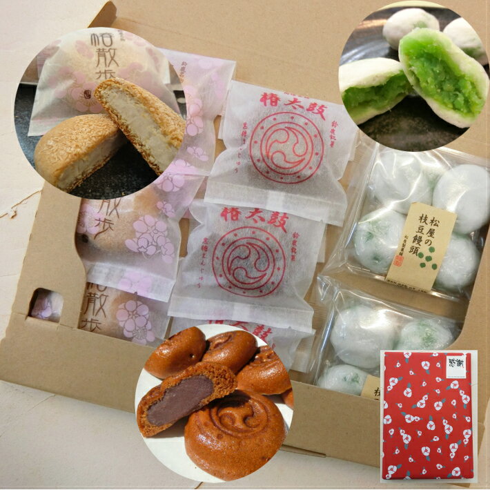 ギフト包装 饅頭3種 合計14個【和菓子 送料無料 おやつ こしあん 饅頭 黒糖 詰め合わせ お菓子 スイーツ 小包装 枝豆 上用饅頭 ご褒美 ポイント消化 お誕生日 お礼 感謝 退職 ギフト プレゼント 三重県 まんじゅう 白餡 ココナッツ 訳あり ではない】