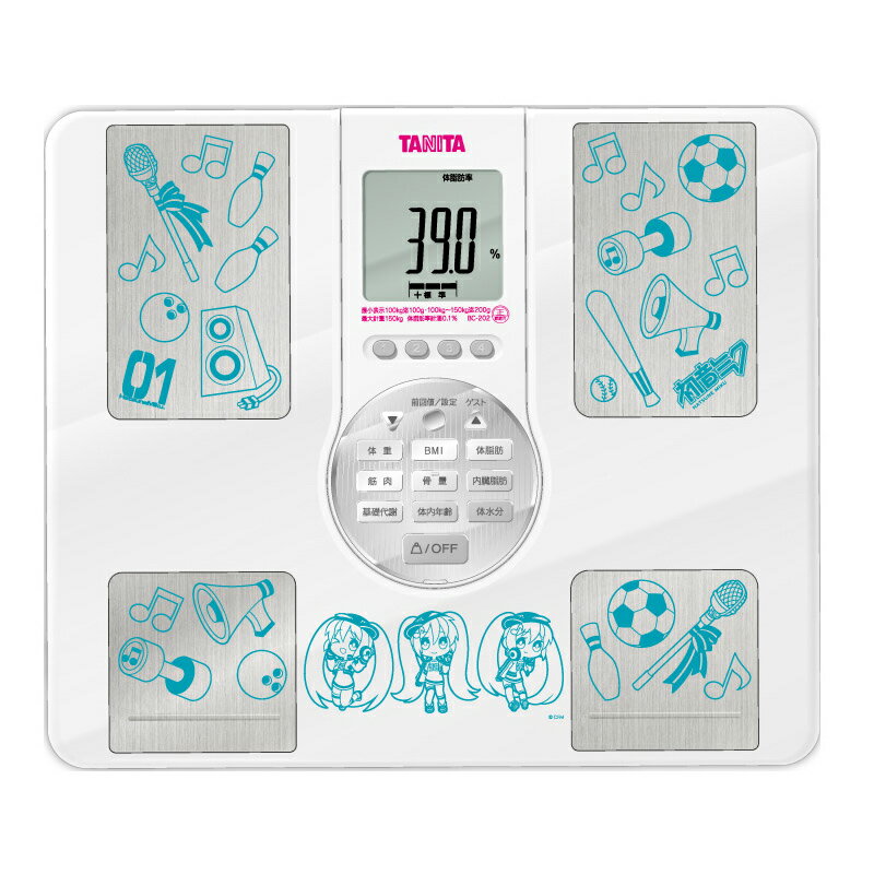 タニタ　初音ミクがしゃべる ボイス体組成計　体重計　ヘルスメーター　日本製　TANITA　在庫限りのサムネイル