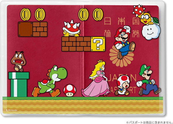 【メール便可】 スーパーマリオ トラベル　パスポートカバー　マリオキャラクターズ　在庫限り
