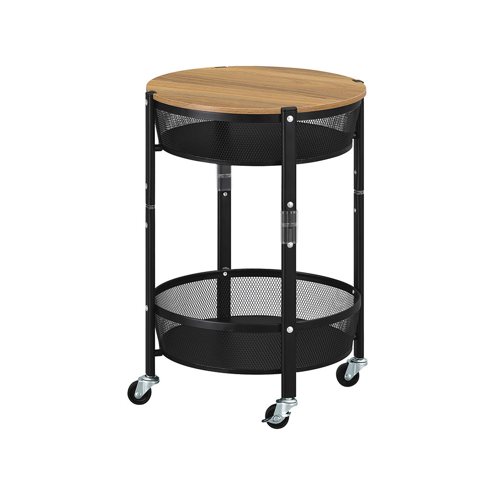 マルチワゴン 丸型2段 MUW-R2 ブラック 106128 1台 アイリスオーヤマ