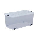 【6個セット】タフキャリー TFC-390(ネイビー/クリア) 1個 アイリスオーヤマ 押入れ 収納ケース 収納ボックス キャスター付き