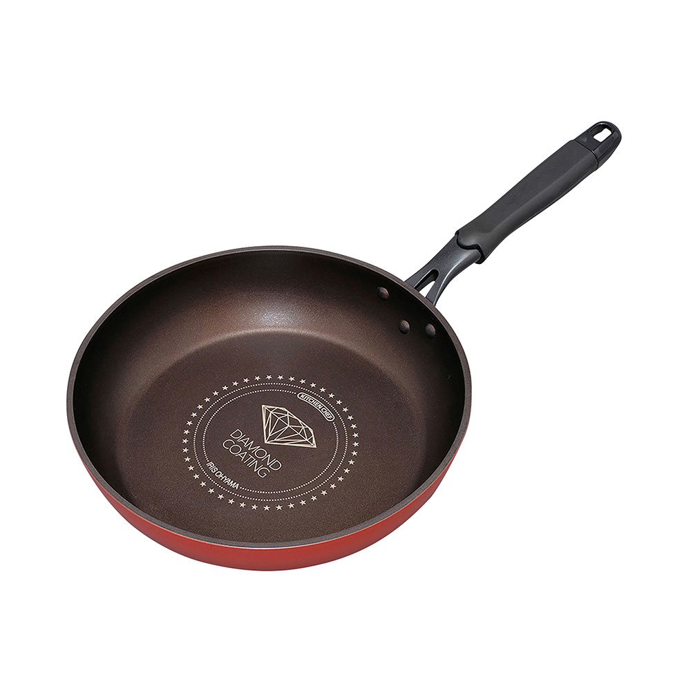 ダイヤモンドコート フライパン IH DIS-F26(26cm) オレンジ/ブラウン 1個 アイリスオーヤマ