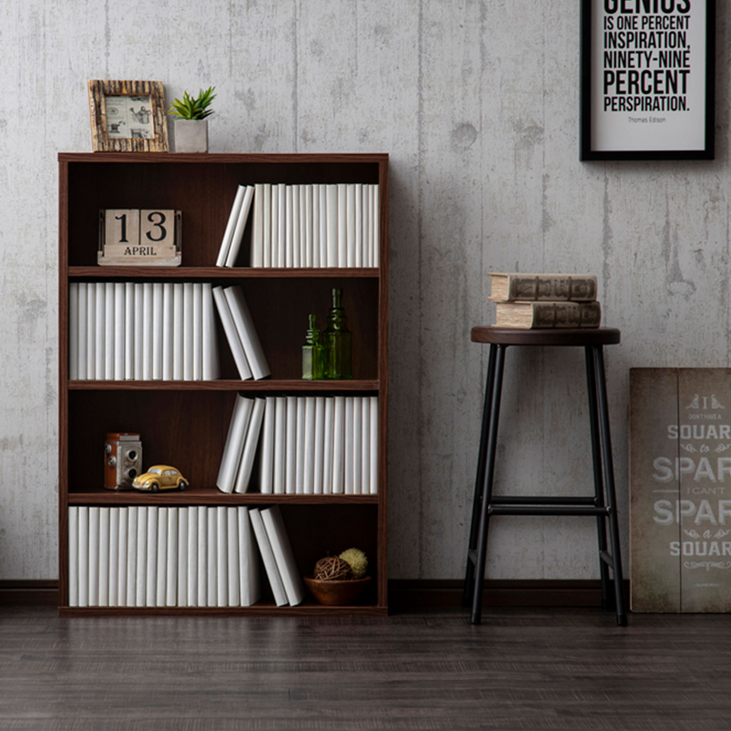 コミックラック CORK-8460 (ウォールナット) 1台 アイリスオーヤマ