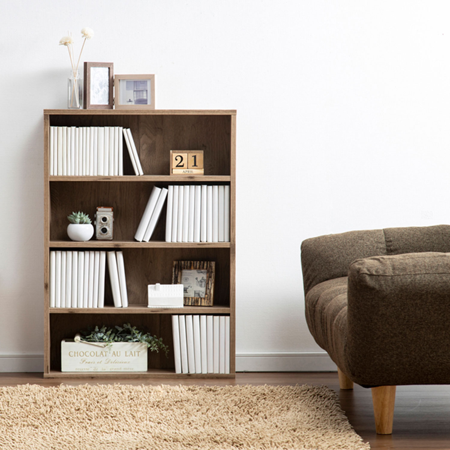 コミックラック CORK-8460 (アッシュブラウン) 1台 アイリスオーヤマ