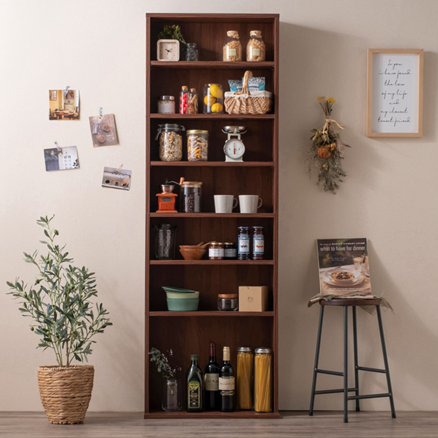 コミックラック ハイタイプ CORK-1860 (ウォールナット) 1台 アイリスオーヤマ