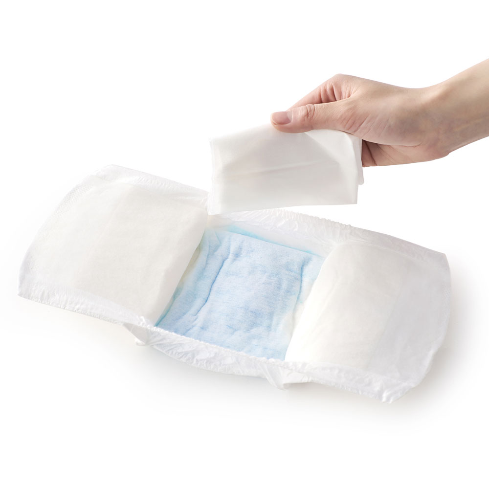 マツヨシ 楽天市場店のリフィール 快適下着 尿とりパッド 薄型 2回吸収 NAD-PD35-44 1個(44枚入) 個包装 紙パンツ用 アイリスオーヤマ 吸水ナプキン 尿漏れパッド 男女兼用 スピード吸収 消臭｜アングル2