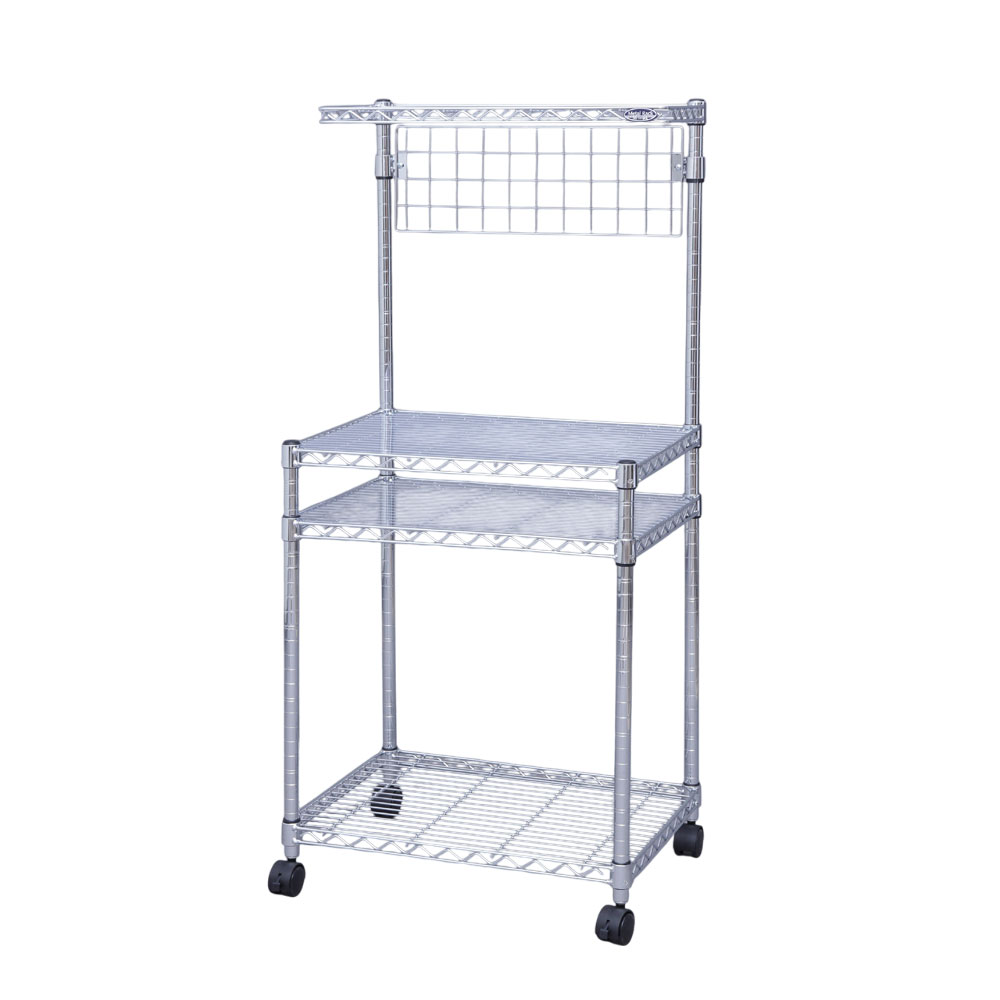 メタルラック パソコンデスク 幅61cm キャスター付き MRP-615 (ポール直径25mm) 1台 アイリスオーヤマ ..