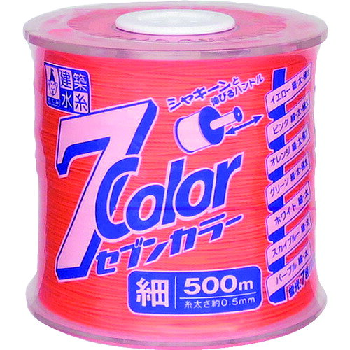 ●伸縮ハンドルで、2通りの持ち方ができます。●糸の残量がわかるクリアリールです。●水糸専用の高品質ナイロンを使用しています。●基礎工事、一般測量用に。●土木、建築、一般測量用。●色：蛍光オレンジ●糸長さ(m)：500●線径(mm)：約0.5●水糸：ナイロン●リール：ABS樹脂●回転軸：PS松吉医科器械｜総合カタログ｜医療・介護・ドクター・ナース