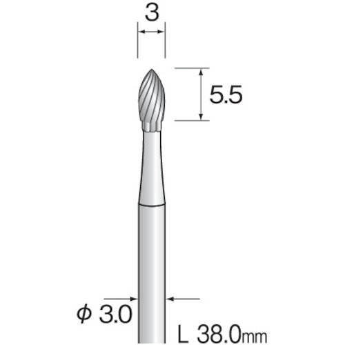 Rakuten - Minimo 超硬カッター スパイラルカット Φ3 軸径3.0mm BC2301 ケイ3Xケイ3.0MM 852-7341 ミニター